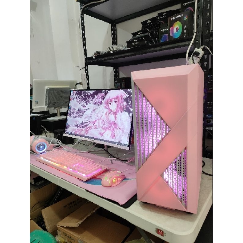 Pink Gaming Computer Set am4 socket | Shopee Philippines