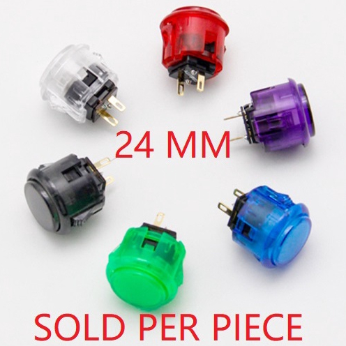 qanba Gravity KS Mechanische Wellen Silent Pushbutton 24mm Snap-in (Boxed ( Clear Green E05 (12 Stück