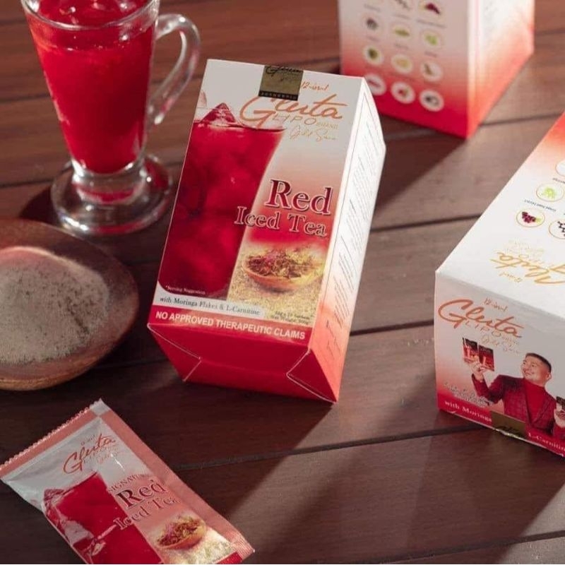 100 Aunthentic 12 in 1 Glutalipo Gold Series Signature Red Iced Tea