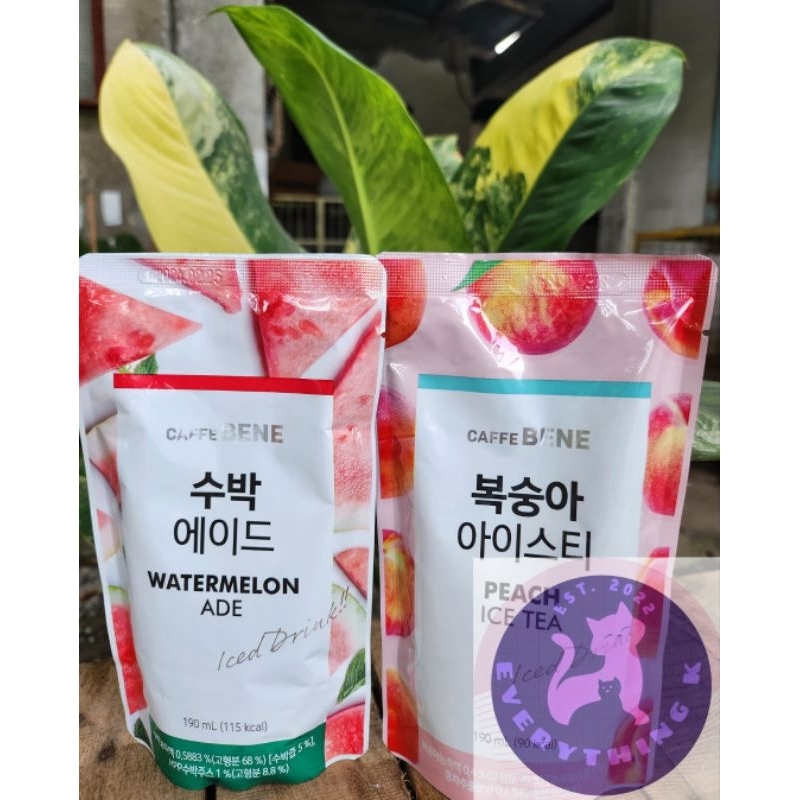 Caffe Bene Caramel Macchiato/Peach/Watermelon Ade Shopee Philippines