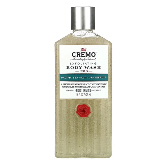 Cremo Exfoliating Body Wash No. 06, Pacific Salt & Grapefruit 473ml