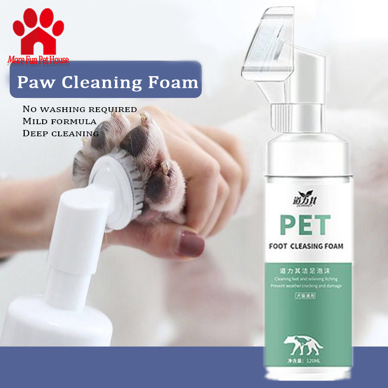 150ML Pet Paw Cleansing Foam Pet Foot Cleaning Cat Dog Deodorant Foot