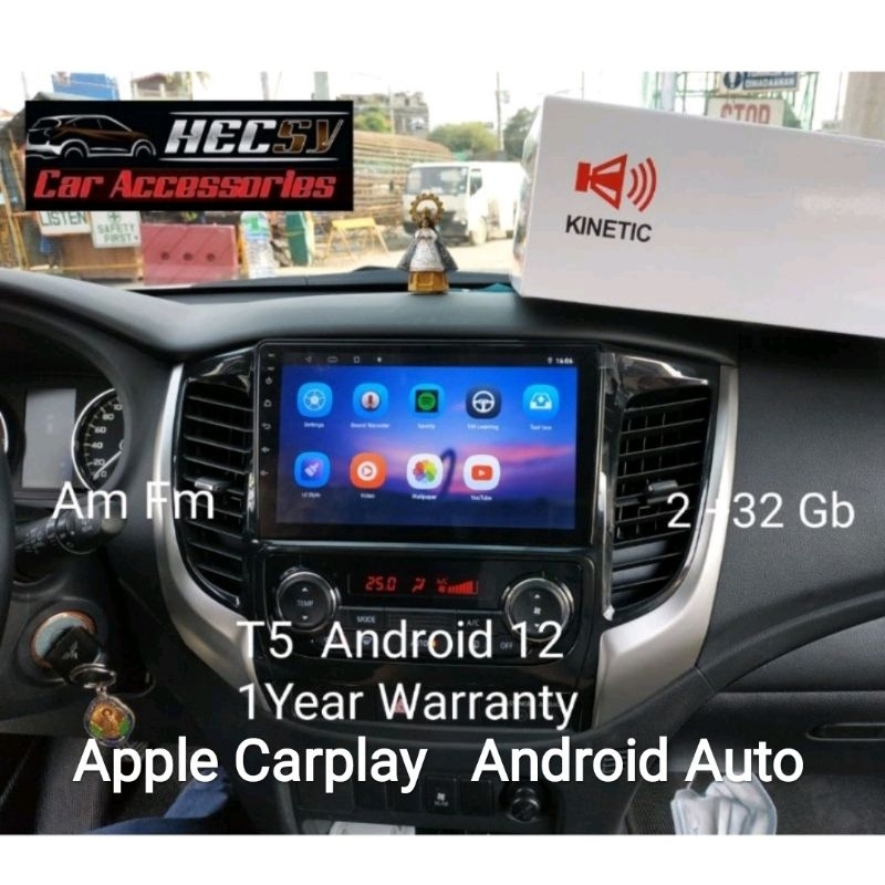 Montero Triton Strada 2016-2023 Android Head Unit Stereo APPLE CARPLAY ...