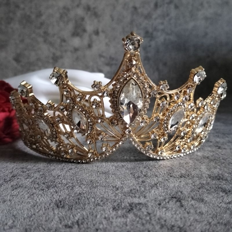 Grand Princess Tiara Crown in Gold Shopee Philippines