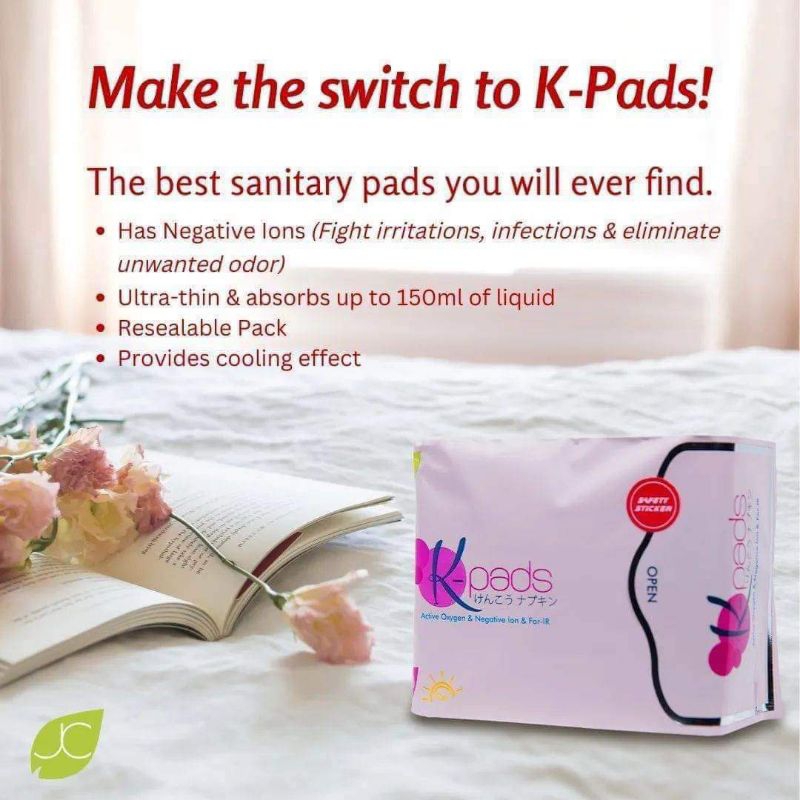 KPads Sanitary Napkin Negative Ion JC PREMIERE Shopee Philippines