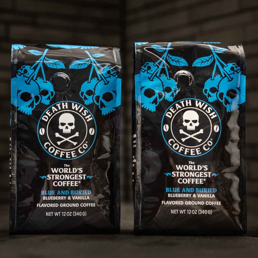 DEATH WISH COFFEE Blue and Buried Blueberry and Vanilla 340G ORGANIC