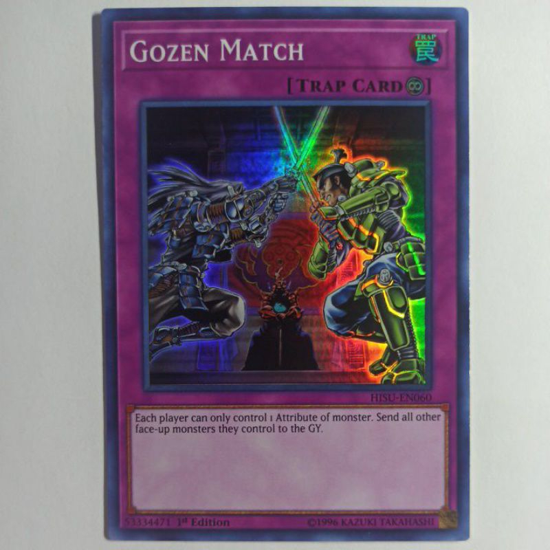 YuGiOh! Gozen Match HISU Super Rare 1st Edition Shopee