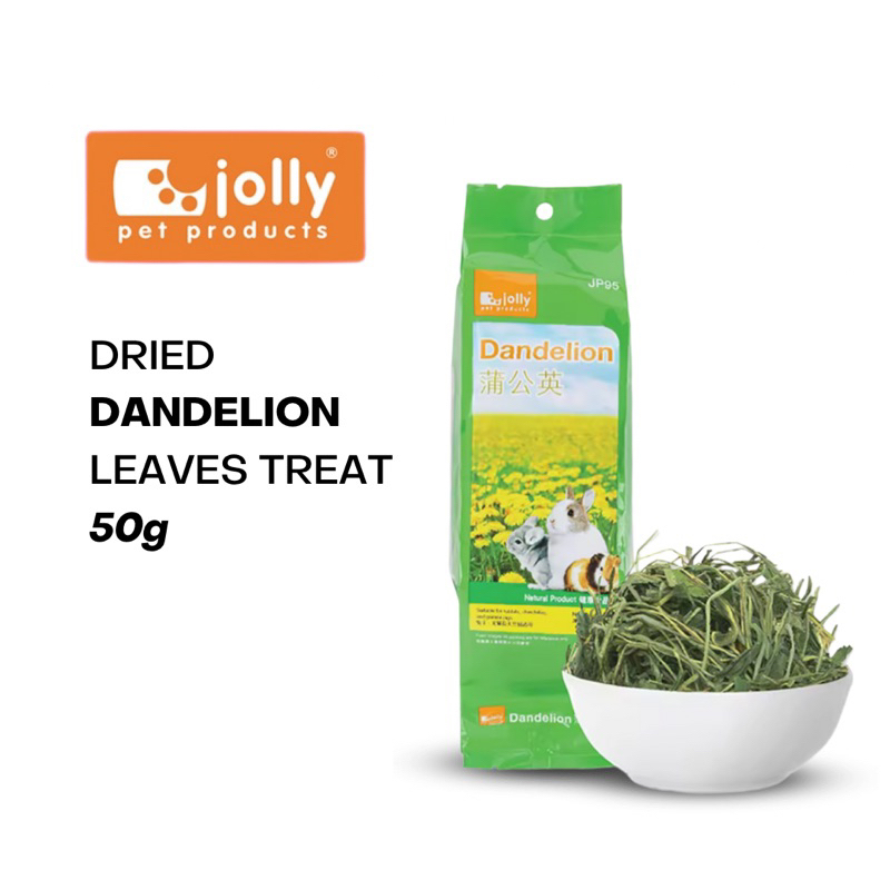JOLLY Dried Dandelion Leaves Treat for Rabbits & Guinea Pigs 50g