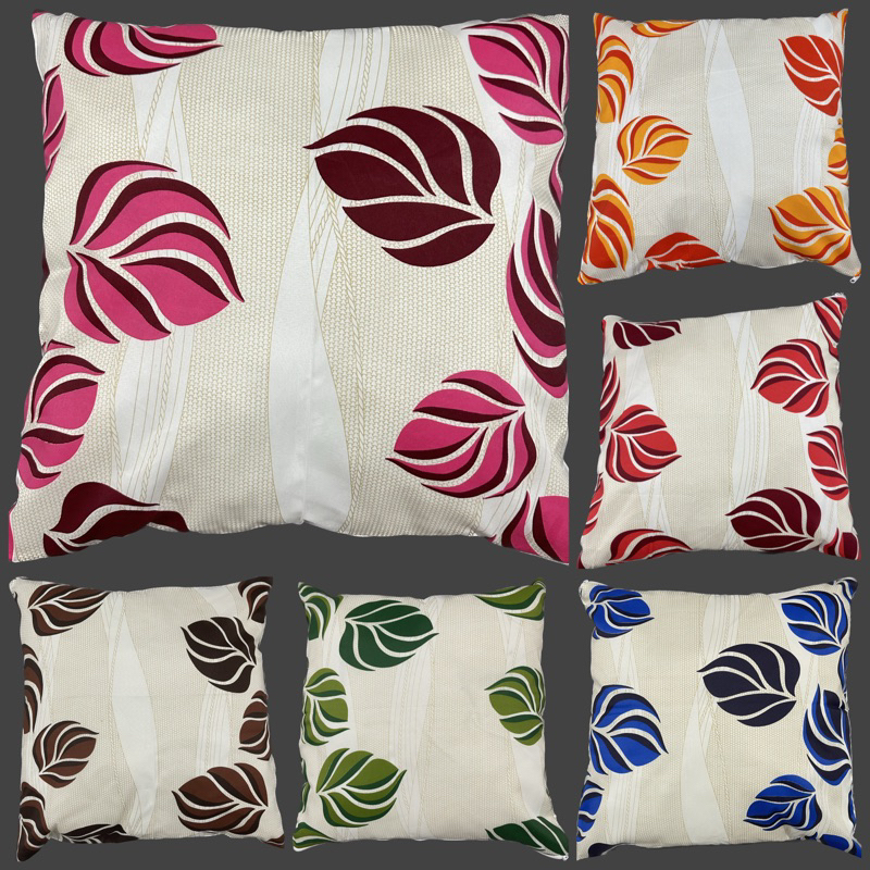 ThrowPillow Case Big Leaf Blue Geena 18x18 Inches with Zipper Cushion