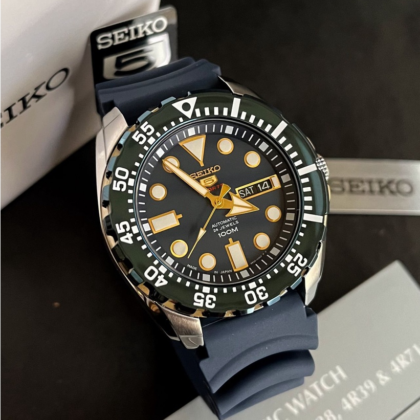 Seiko SRP605J2 Automatic Blue Rubber Strap Made in Japan Watch For Men |  Shopee Philippines