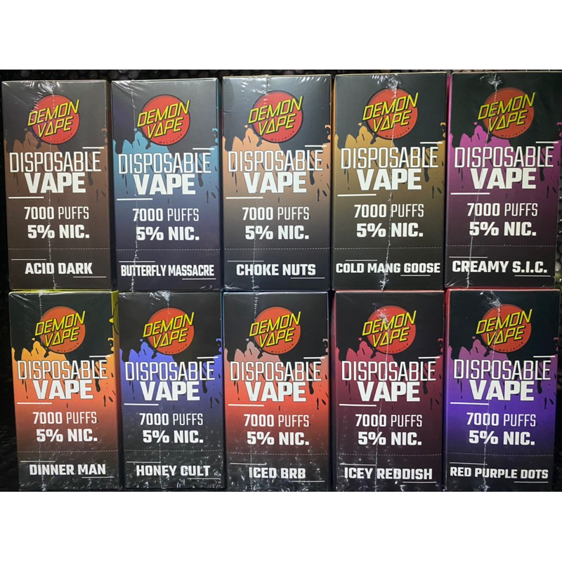 23Feb DEMON VAPE 7000 Puffs 5% Nic Rechargeable Disposable demonvape ...