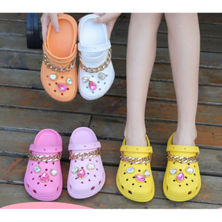 Crocs With Free Chain and Diamond Jibbitz For Kids