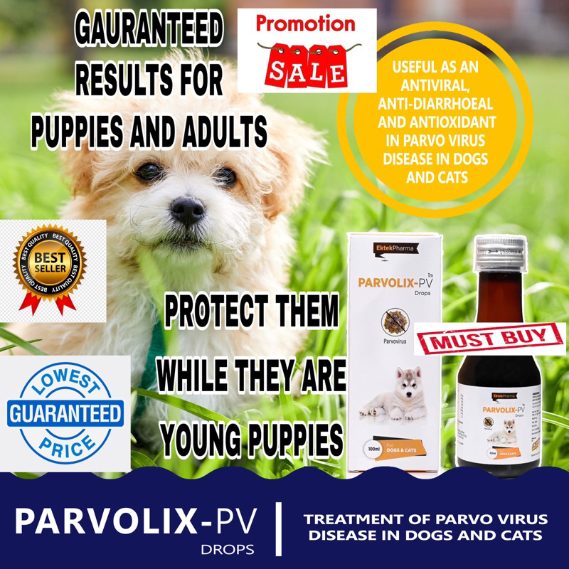 PARVOLIXPV DROPS 100ML (FOR TREATMENT OF PARVO VIRUS)(FOR DOGS CATS