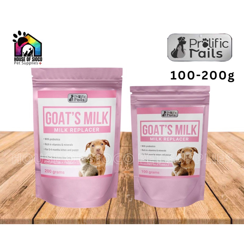 Prolific Tails Goat Milk Replacer Powder 100200g Shopee Philippines