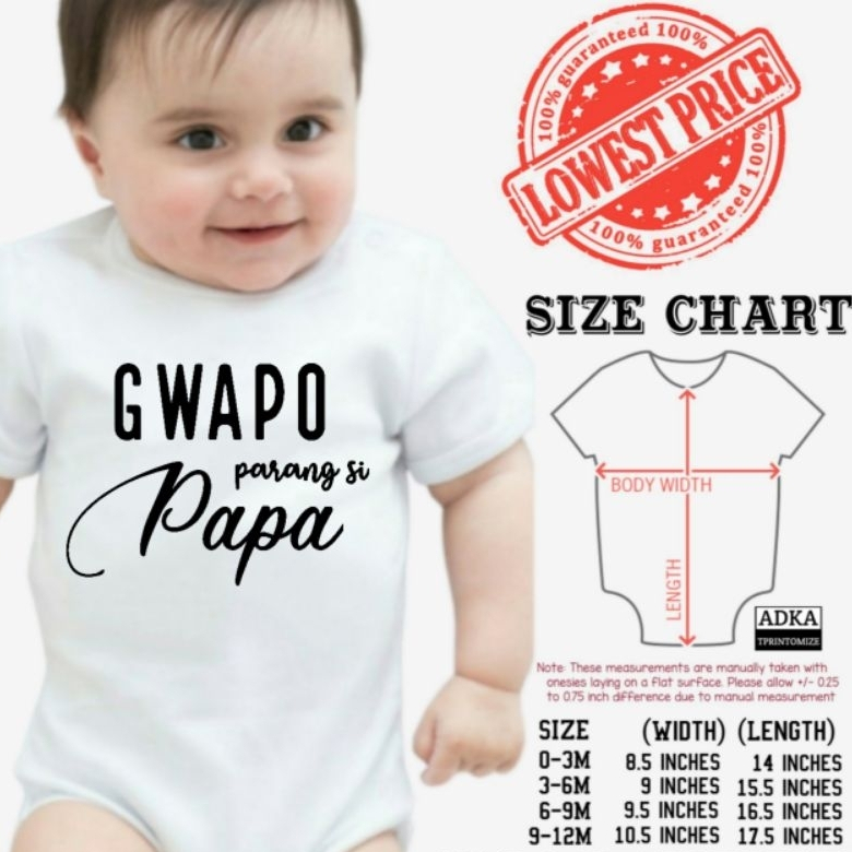 GWAPO PARANG SI PAPA BABY ONESIE Shopee Philippines