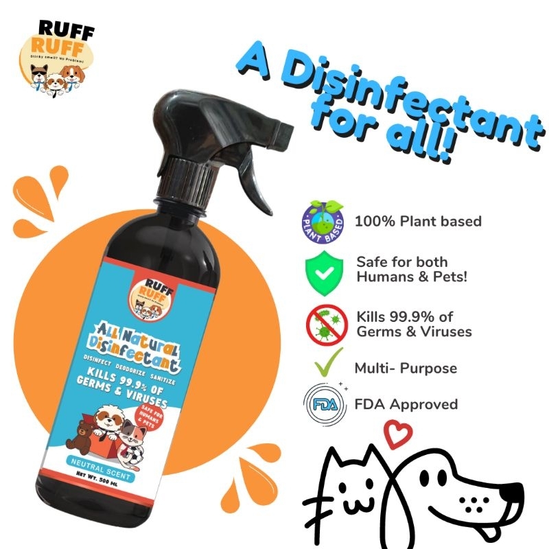 Ruffruff All Natural Disinfectant for Rooms and Pet Areas 500ML
