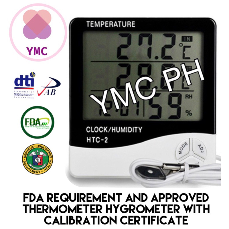 FDA Approved Calibrated thermohygrometer / thermometer for Drugstore