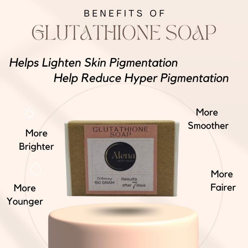Glutathione Soap, Helps Lighten Skin Pigmentation, 150 Grams Shopee