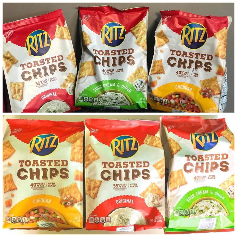 RITZ Toasted Chips Sour Cream and Onion Crackers 8.1 oz, Cracker