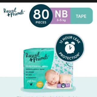 RASCALS +  FRIENDS Diaper NEWBORN Tape (3-5kg)-80pcs x 1