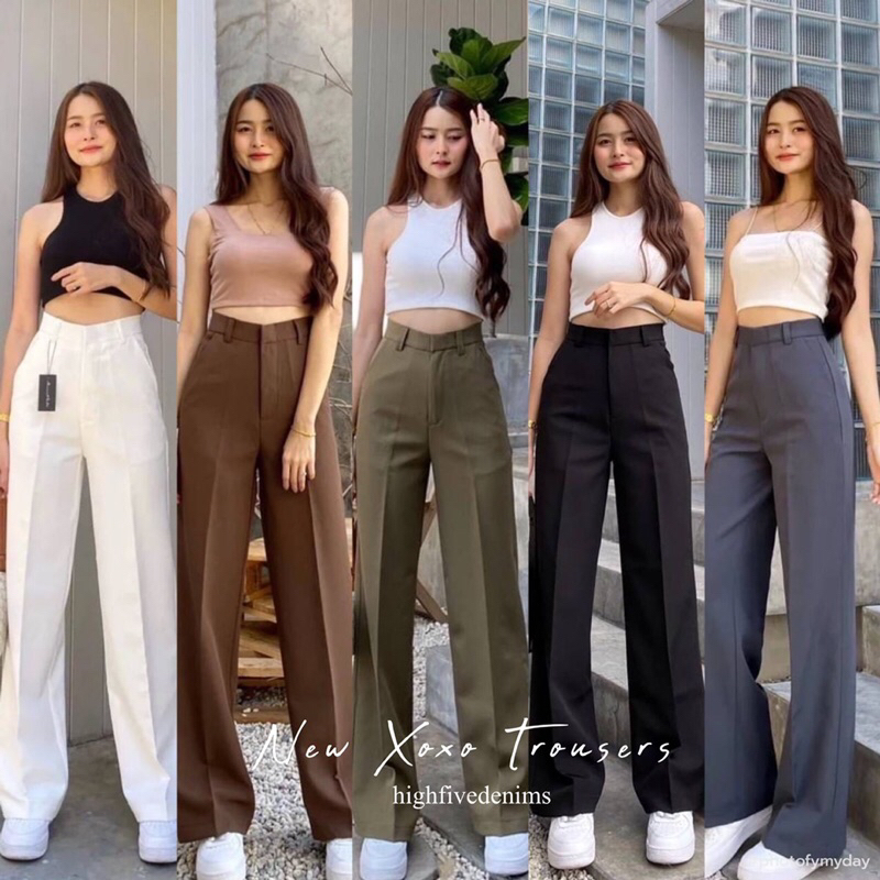 NEW XOXO HIGH WAIST TROUSERS | Shopee Philippines