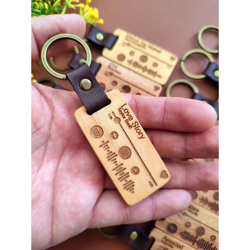 Sustainable Crafts PH - Mahogany Keychains Scannable Spotify Code with ...