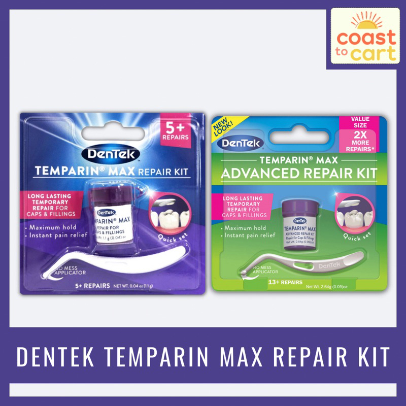 Dentek Temparin Max Advanced Repair Kit, 1.1 g / 2.64 g Shopee