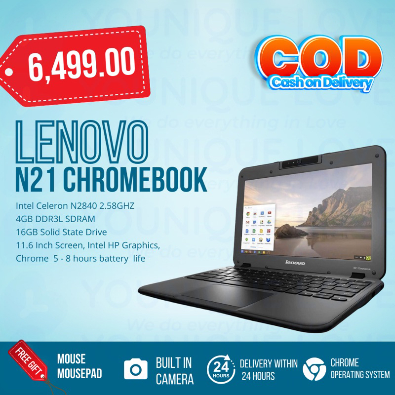 COD NEW ITEM Lenovo N21 Chromebook With SWIVEL CAMERA and  SCREEN |  original charger | Shopee Philippines