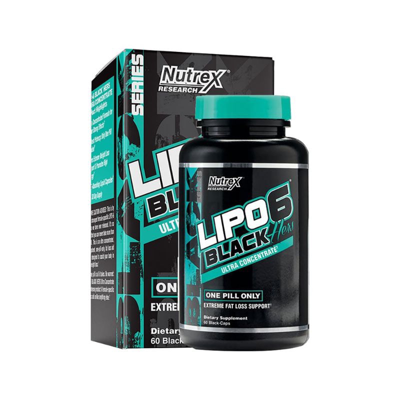 Nutrex Lipo 6 Black Hers Ultra Concentrate 60 Capsules Lipo6 Women Fat Burner Weight Loss Lipo6