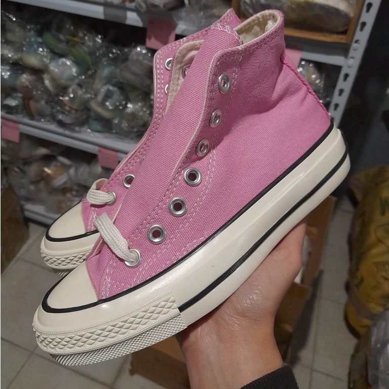 HOT ITEM !! WITH BOX Bubble gum pink Blue Converse Chuck Taylor High Top  Rubber Shoes | Shopee Philippines