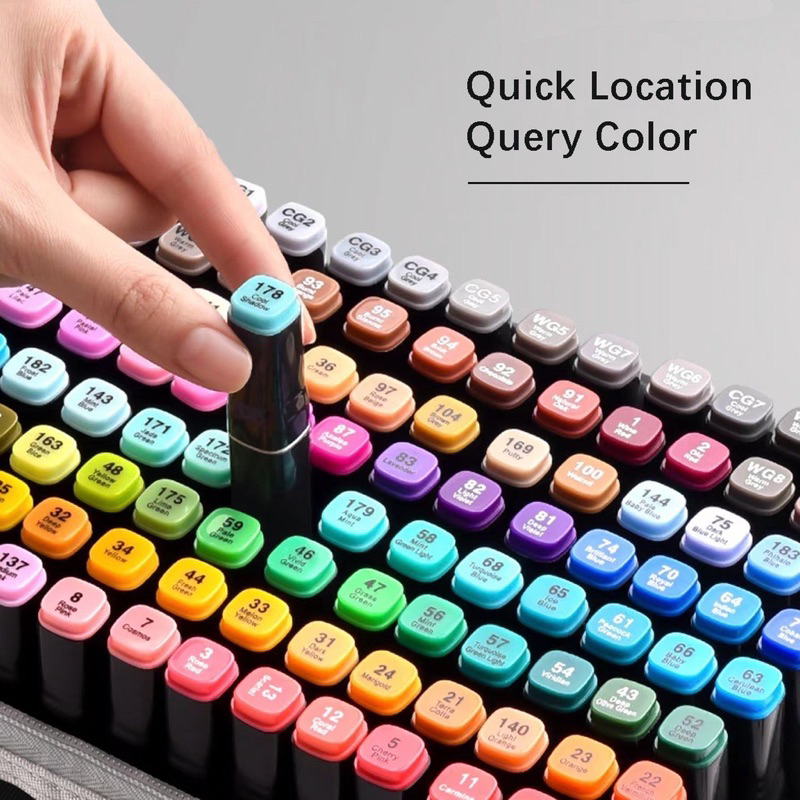 24/48 pcs Color Alcohol Marker Art Marker Highlighter Pen Set Color