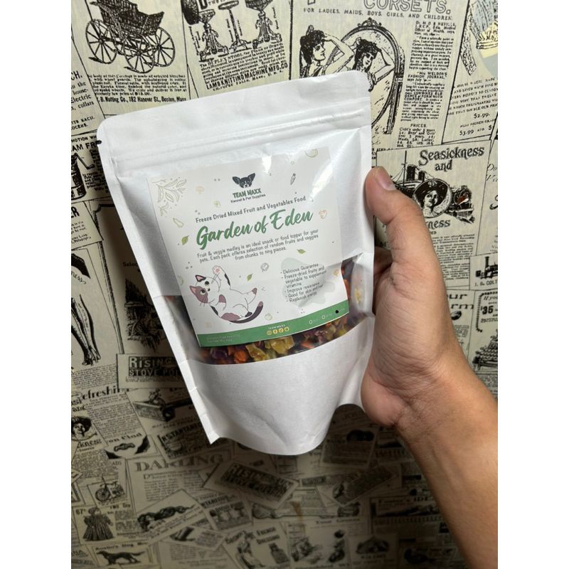Garden of eden dried mixed vege and fruits for pets by team maxx
