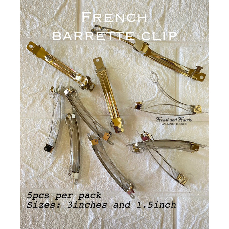 French barrette metal hair clip 5pcs per pack Shopee Philippines