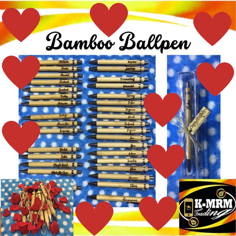 Bamboo Pen | Personalize Bamboo Pen with Name Engraved