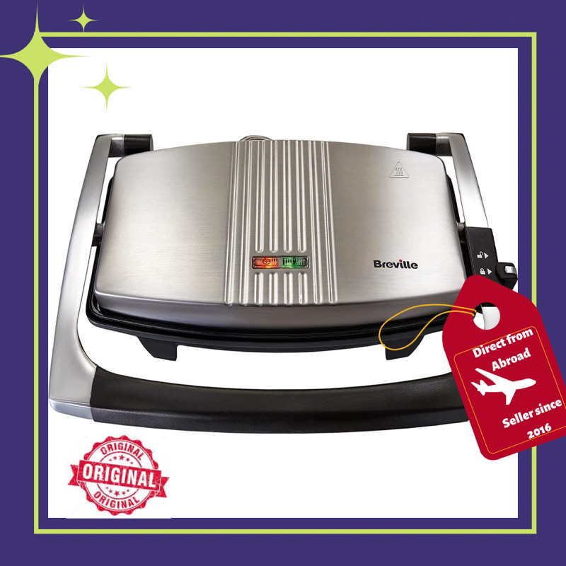 Breville Sandwich/Panini Press & Toastie Maker 3Slice Nonstickcoated