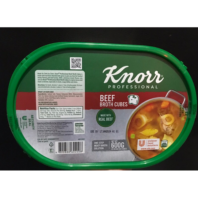 600g Knorr Beef Cubes 60 Cubes Shopee Philippines