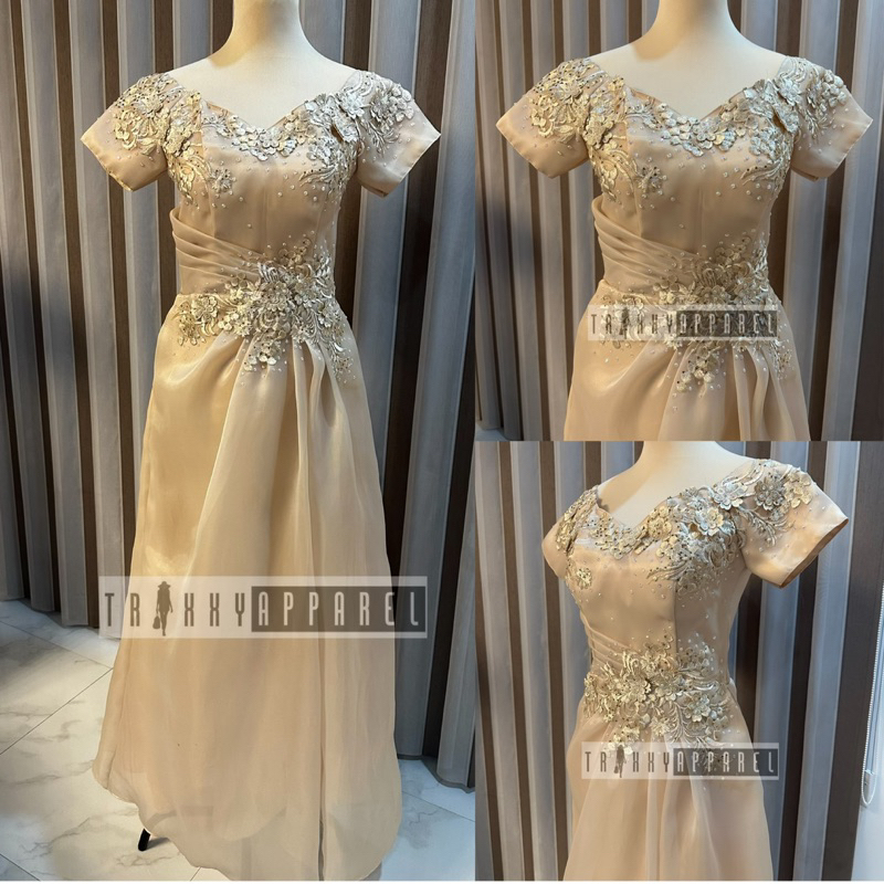 Mother Gown / Sponsor Gown Juci and Chiffon | Shopee Philippines