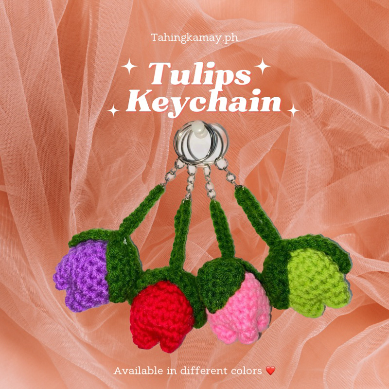 Tulips Crochet Keychain (Made to order) Shopee Philippines