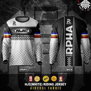 HJC WHITE (PURE AIRCOOL) Motorcycle Riding Jersey Long Sleeves/Bike Jersey Longsleeve