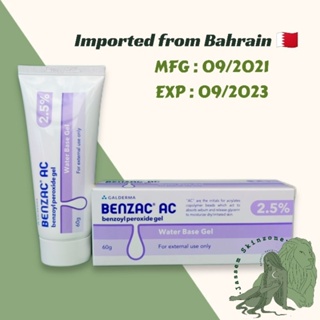 ( AUTHENTIC ) Benzac AC Benzoyl peroxide gel 2.5% water base gel 60g by GALDERMA #1