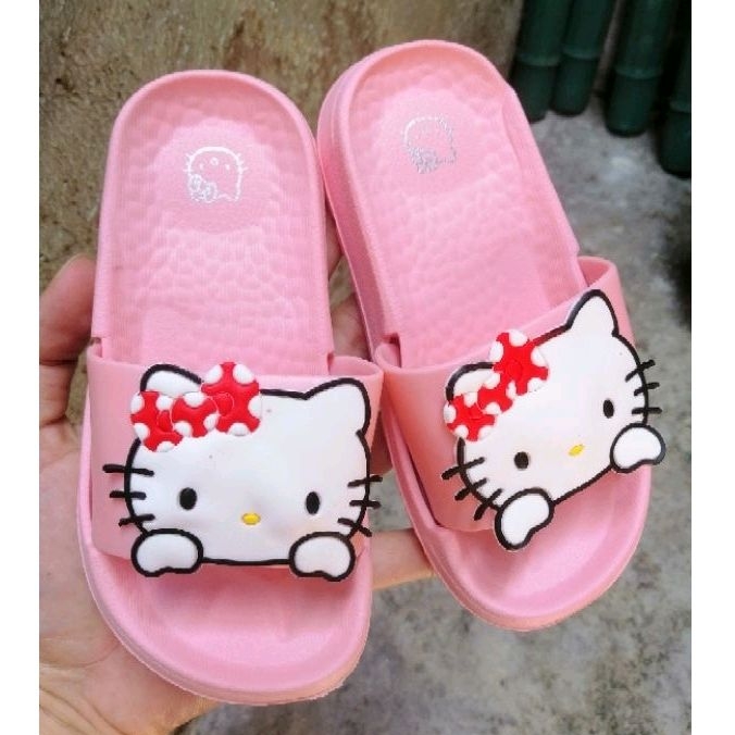 Hello Kitty Slide Baby Kids Fashion Soft Insole Rubber Slipper | Shopee ...