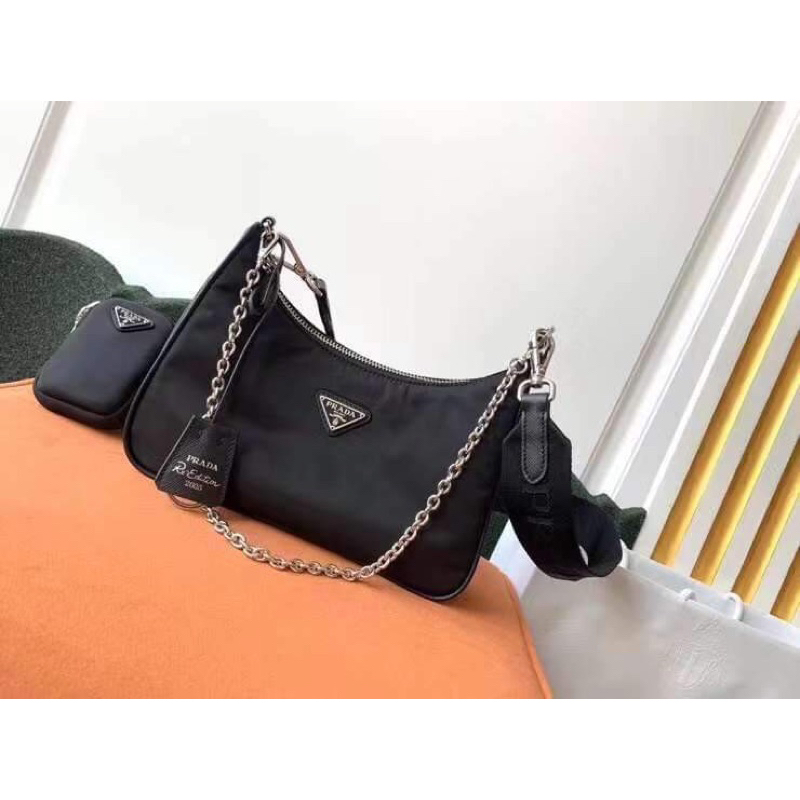 Oroginal Quality Prada Re Edition Nylon 2005 Black 2 in 1 Bag | Shopee  Philippines