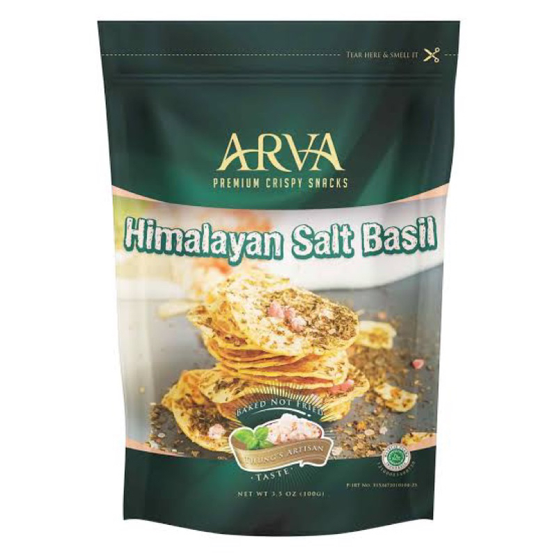Arva Himalayan Salt Basil Premium Tempe Chips 100g Shopee Philippines