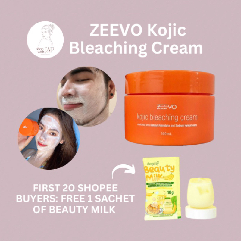 Zeevo Kojic Bleaching Cream (Whitening cream) Authentic Shopee