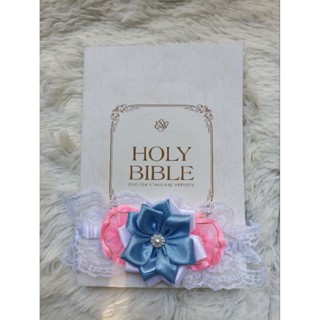 bible wedding with garter