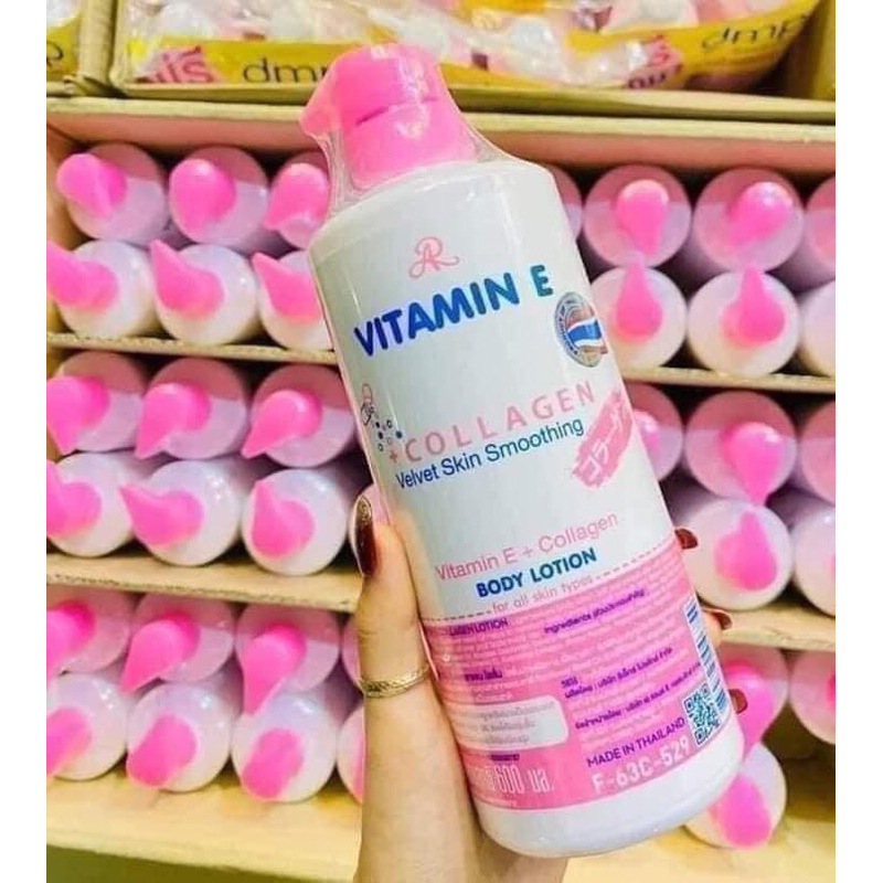 Authentic AR Vitamin E Collagen Lotion 600ml + FREEBIES Shopee