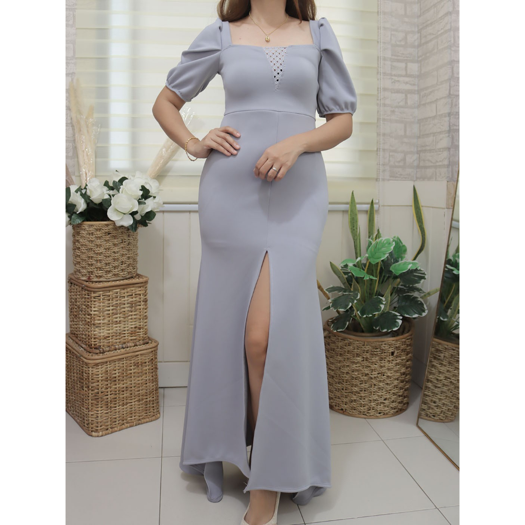 green emerald velvet dress Zapaka Women Sea Glass Long Bridesmaid Dress A-Line One Shoulder Wedding Guest Dress, Grass Green / US2 main image 1