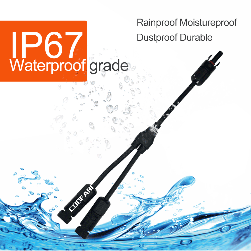 Cable Connector MC4 Branch Y Adapter Connectors M/M/F and F/F/M For Solar Panels Cable — view 6