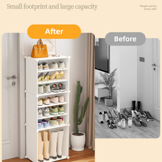 Shoe rack Shoe Cabinet Shoe Rack Box Dust-Proof Drawer Type Screwless Stackable Cabinet Big Size #4