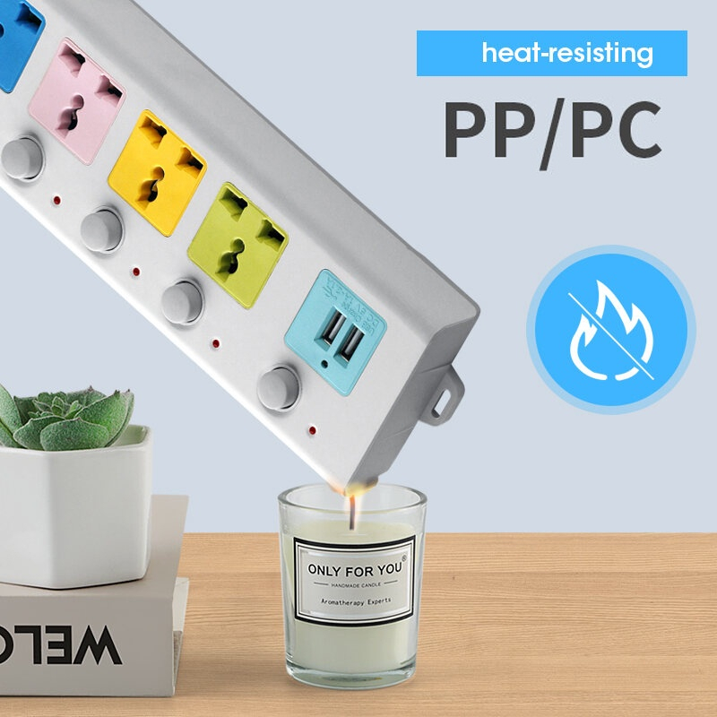 HomeAce Multi-Function Socketwith 4 Power Socket AND 2 USB Ports - Image 3